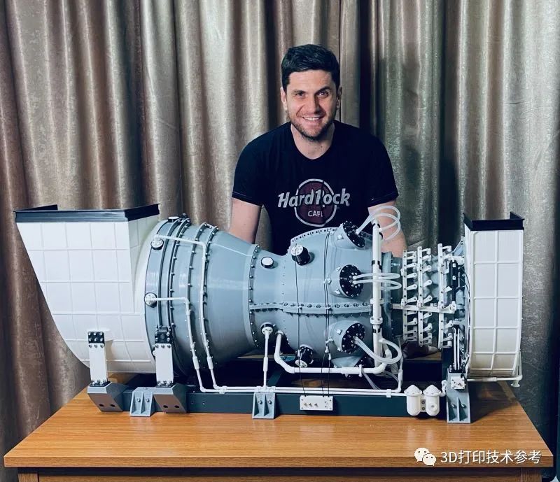 中船重工工程师3D打印2000个独立零件，打造超级炫酷燃气轮机